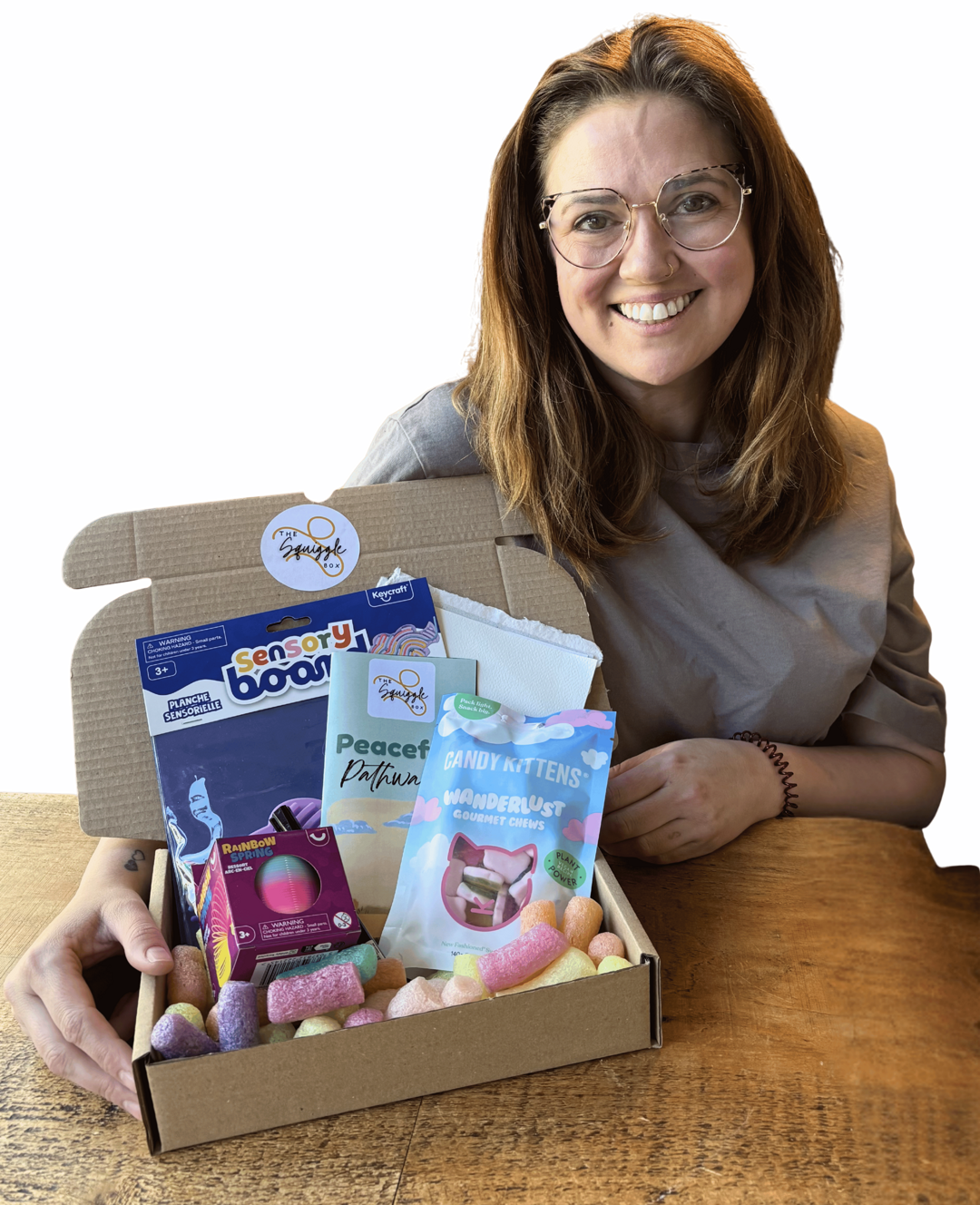 The Squiggle Box, therapist-curated creative activities, therapeutic fidgets and self-care items for neurodivergent adults